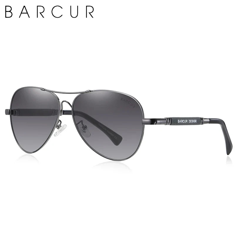 Stevvex BARCUR polarized pilot sunglasses for men with gradient mirror lenses, stainless steel frame, UV400 protection, ideal for outdoor activities
