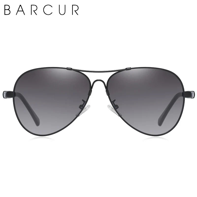 Stevvex BARCUR polarized pilot sunglasses for men with gradient mirror lenses, stainless steel frame, UV400 protection, ideal for outdoor activities