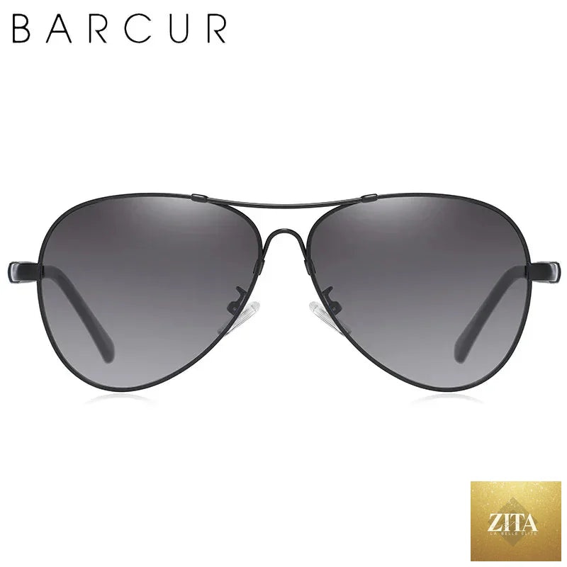 Stevvex BARCUR polarized pilot sunglasses for men with gradient mirror lenses, stainless steel frame, UV400 protection, ideal for outdoor activities.
