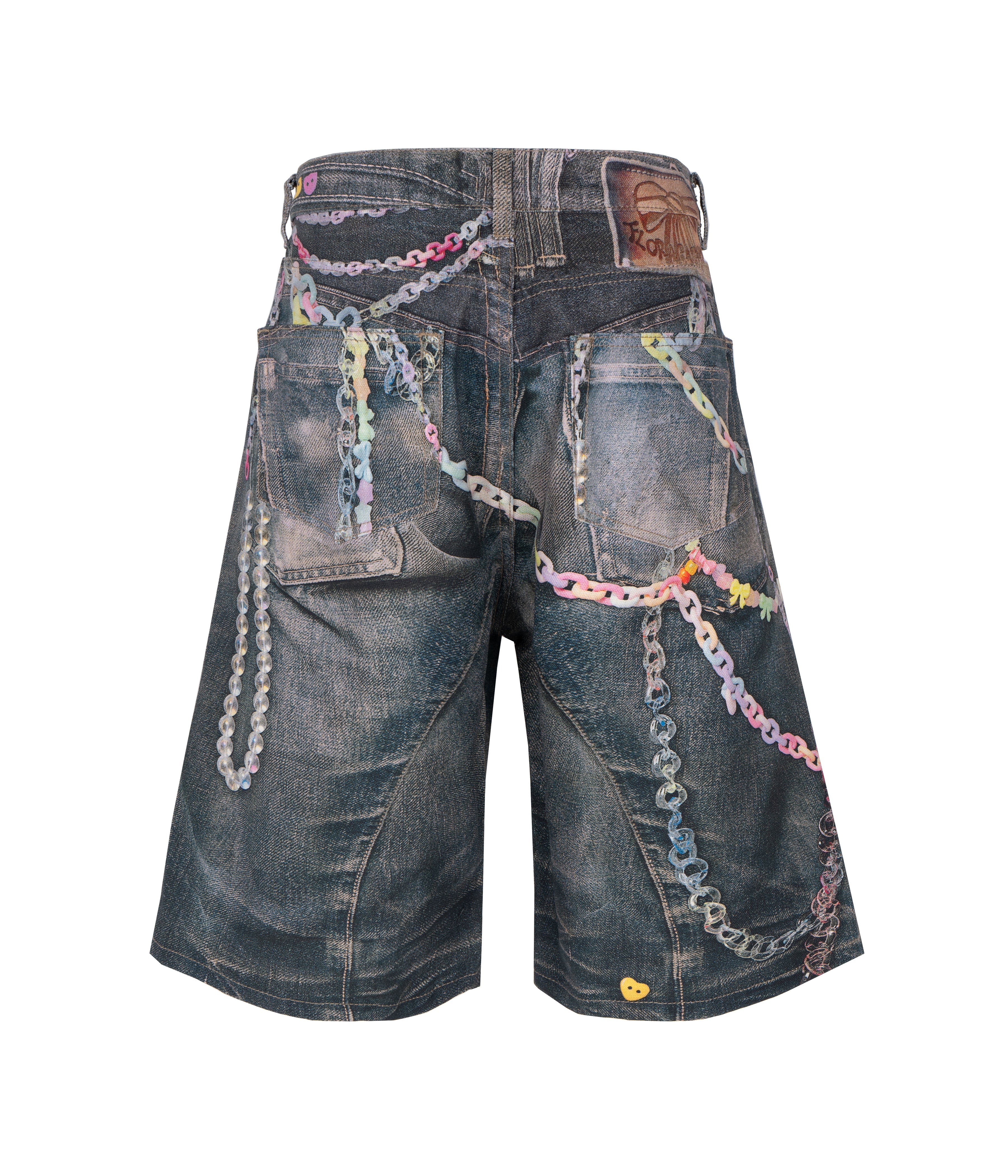 Light blue UNDEVELOPED Lucky Denim Shorts with distressed details, casual fit, and classic five-pocket design.