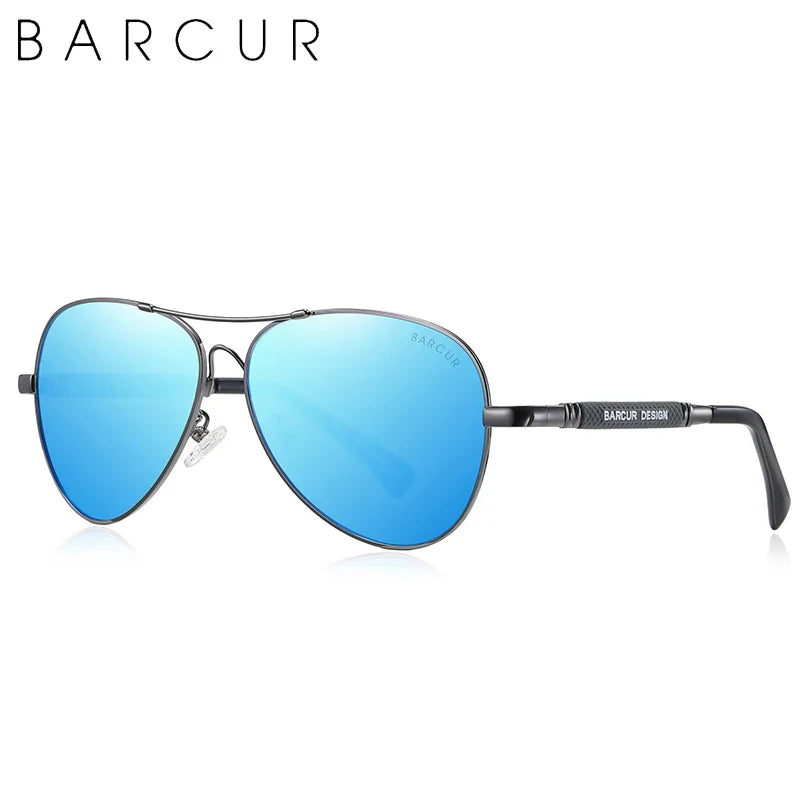 Stevvex BARCUR polarized pilot sunglasses for men with gradient mirror lenses, stainless steel frame, UV400 protection, ideal for outdoor activities