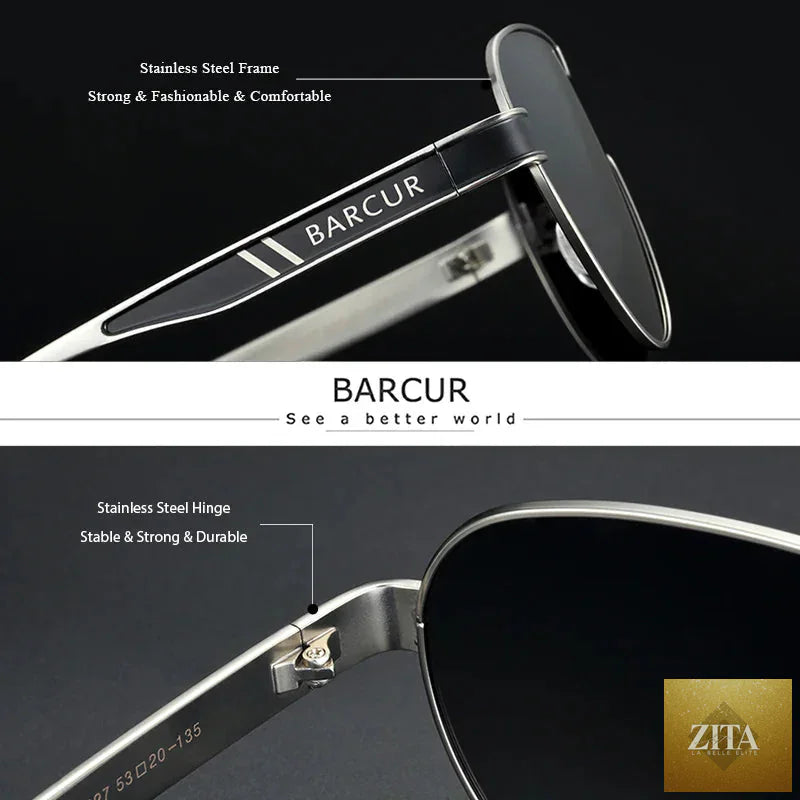 Stevvex men's polarized sunglasses with stainless steel frame, UV400 protection, special-shaped eyewear for stylish sun protection.
