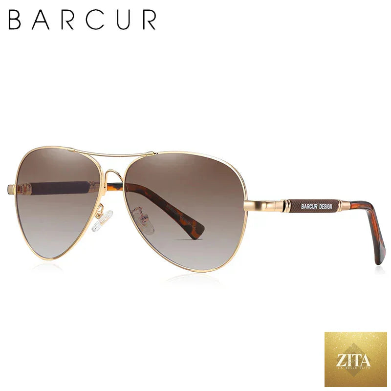 Stevvex BARCUR polarized pilot sunglasses for men with gradient mirror lenses, stainless steel frame, ideal for driving and outdoor activities.