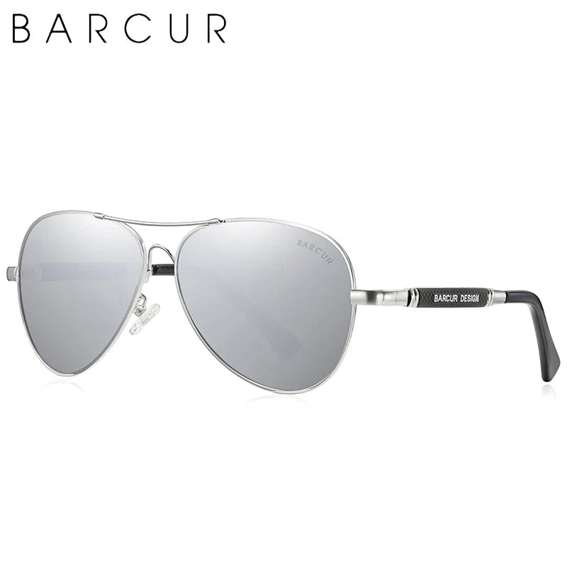 Stevvex BARCUR polarized pilot sunglasses for men with gradient mirror lenses, stainless steel frame, ideal for driving and outdoor activities