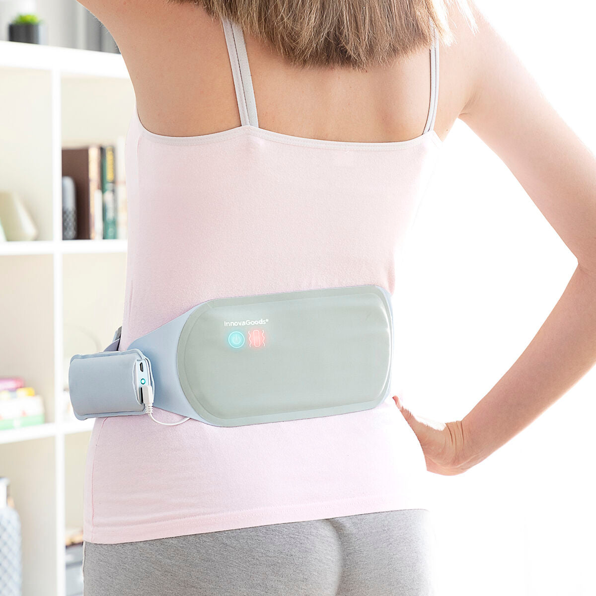 Rechargeable Wireless Massage and Heat Belt Beldisse InnovaGoods Bigbuy