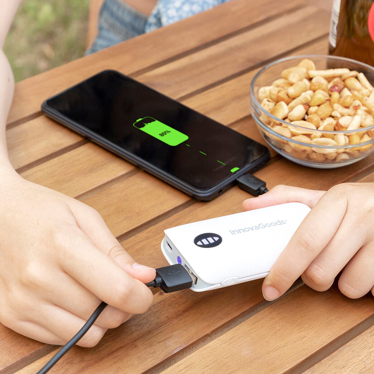 Rechargeable Wireless Massage and Heat Belt Beldisse InnovaGoods Bigbuy