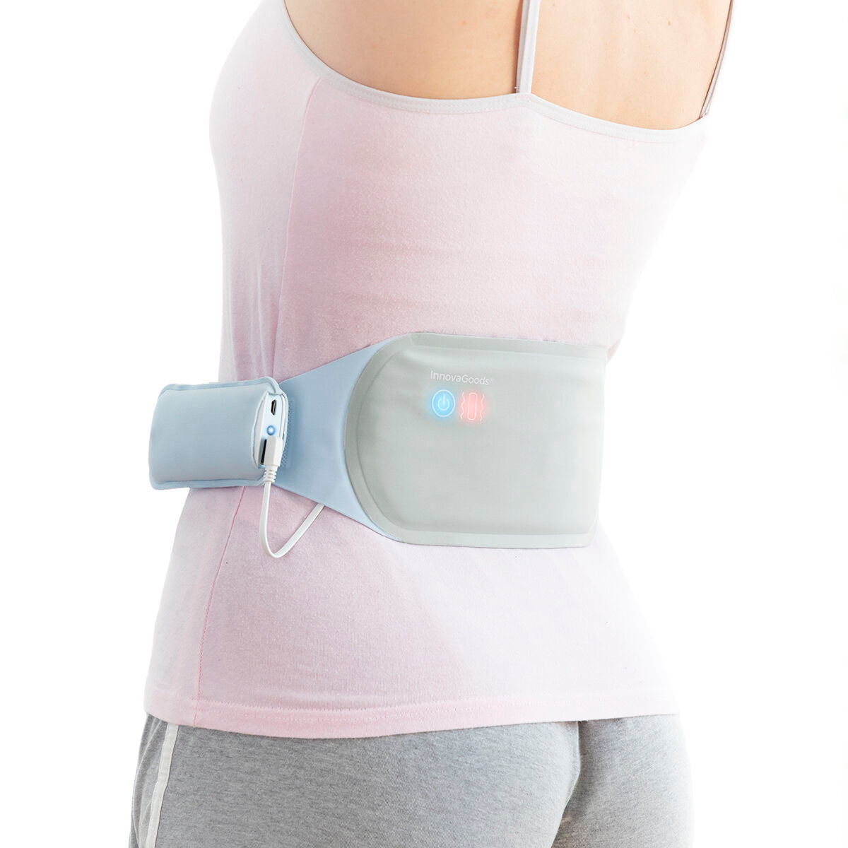 Rechargeable Wireless Massage and Heat Belt Beldisse InnovaGoods Bigbuy