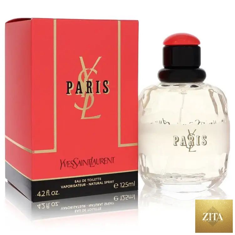 Yves Saint Laurent Paris perfume for women displayed in a sleek bottle, part of Gamer Scents' collection.