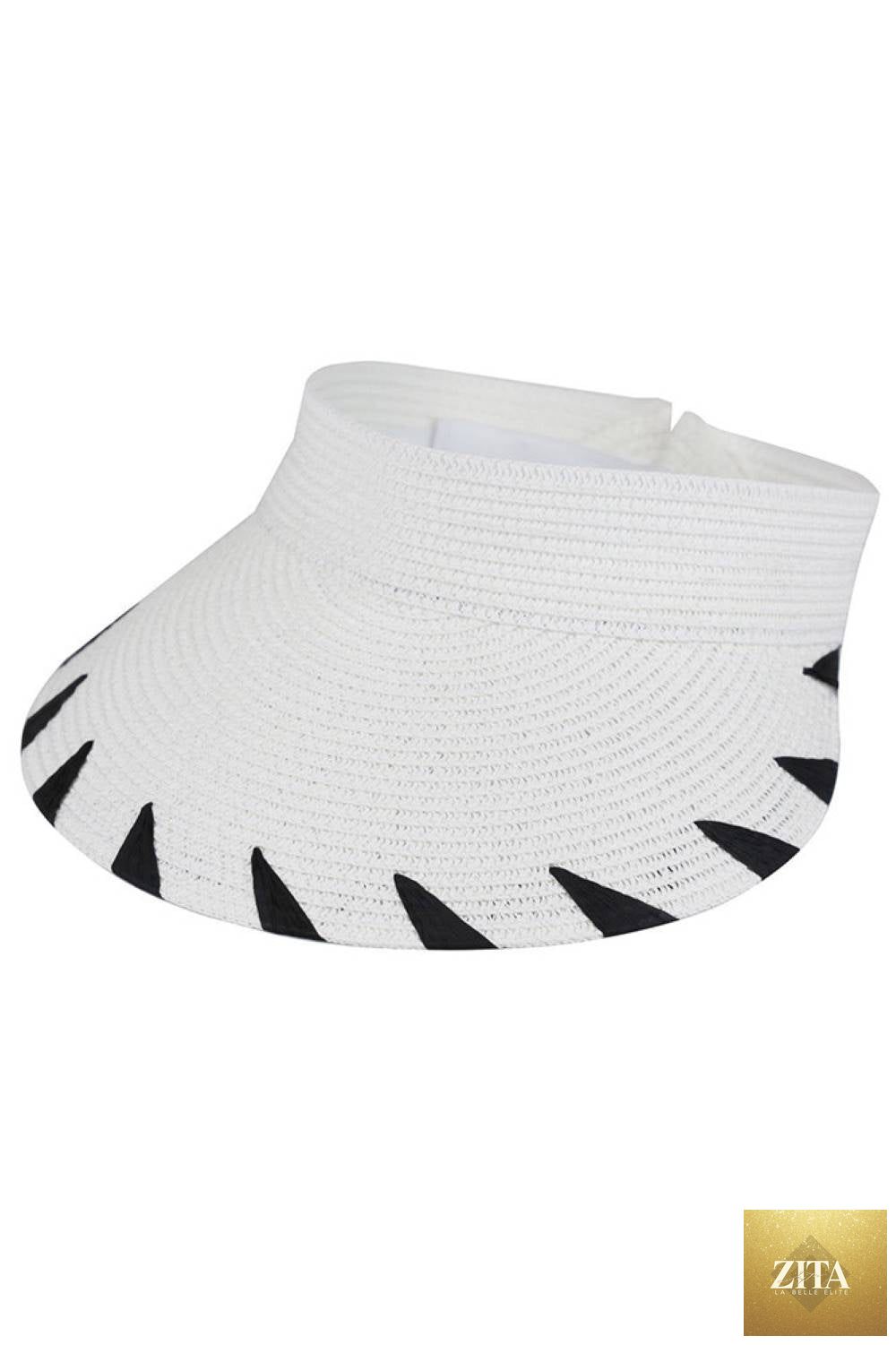 Handmade Edge Detailed Roll Up Sun Hat Visor
