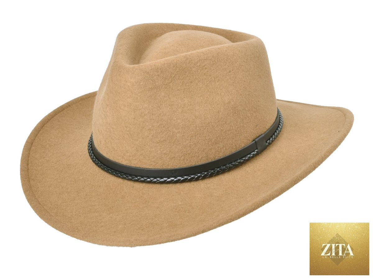 Bigalli Hats USA wool felt fedora hat with a classic wide brim and regal style, perfect for stylish, timeless headwear.