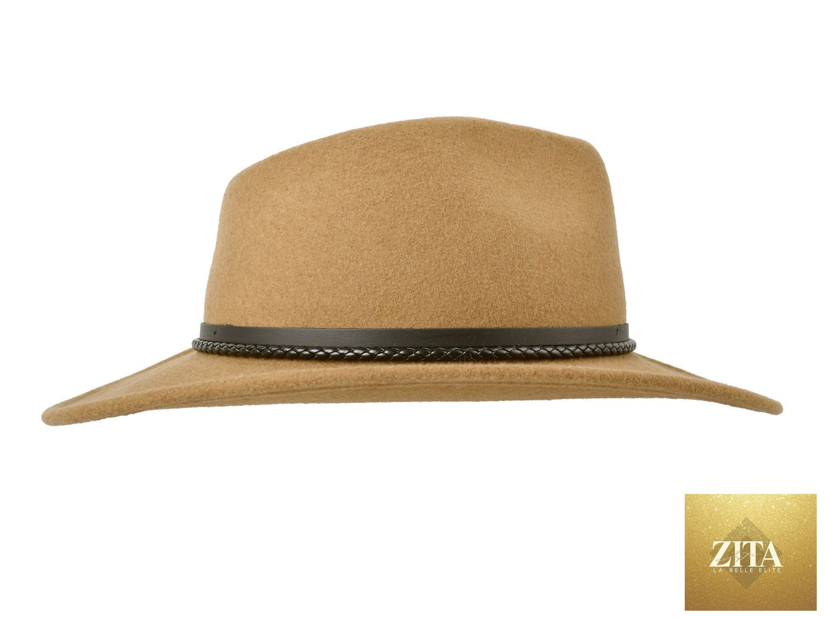 Bigalli Hats USA wool felt fedora with a classic wide brim and regal style, perfect for a sophisticated look.