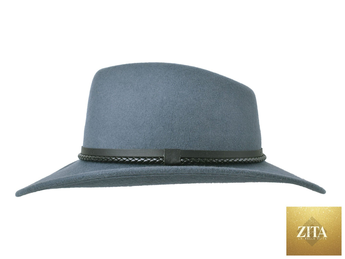 Bigalli Hats USA wool felt fedora with a classic wide brim, stylish and elegant for sophisticated fashion.