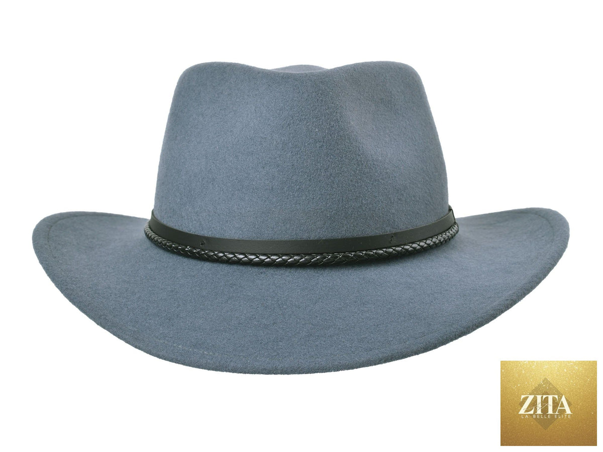 Bigalli Hats USA wool felt fedora hat with a classic wide brim and elegant design.