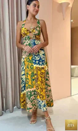 Women’s sleeveless A-line Grenada dress by Zita La Belle Elite, featuring a flowy silhouette and elegant design.