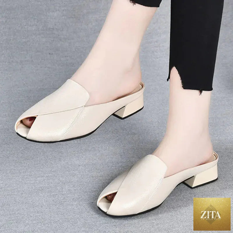 Women's fish mouth summer sandals by Trendy Attic Store01, featuring open-toe design and comfortable slip-on style.