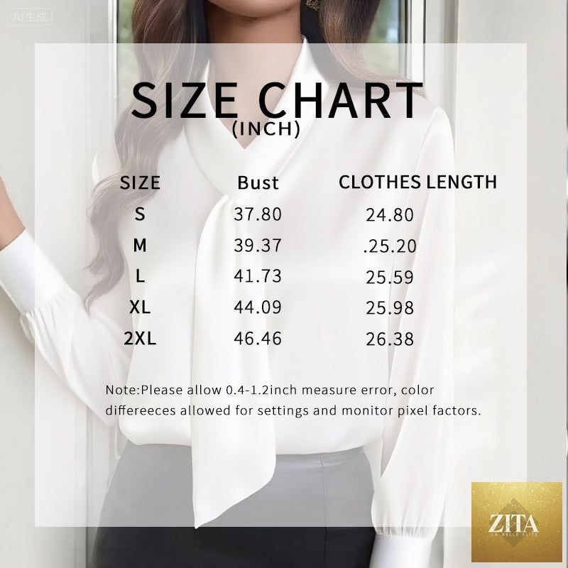 Women's lightweight blouse with ribbon detail by FitiqueFit, featuring a casualwear design suitable for business casual outfits.