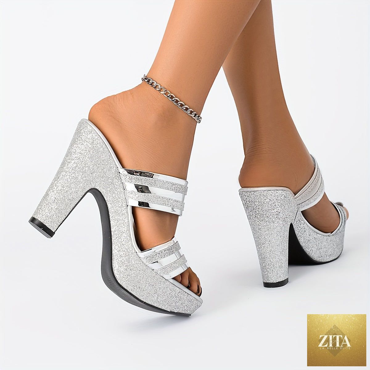 Women’s Elegant Comfort chunky heel shoes by Trendy Attic Store01, featuring stylish design and comfortable fit.