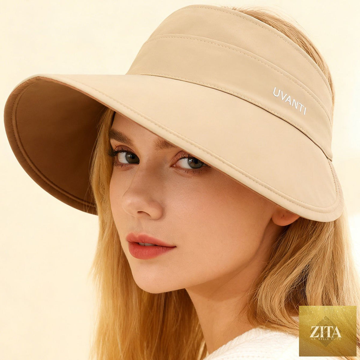 Zita La Belle Elite double-sided wide-brim sun hat for women, packable outdoor hat with an empty crown design