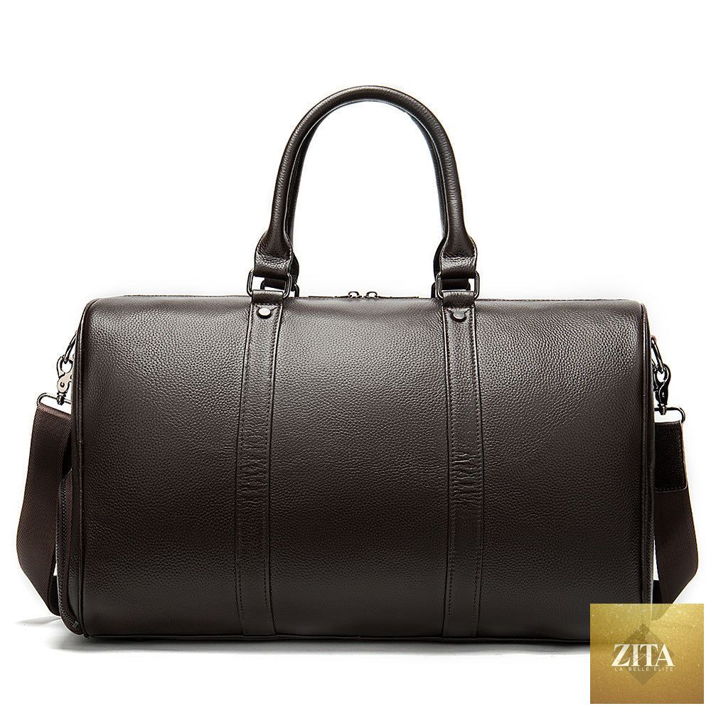 Men's large capacity travel bag by Social Buzz eSIMs, multifunctional outdoor travel bag with multiple compartments and sturdy handles.