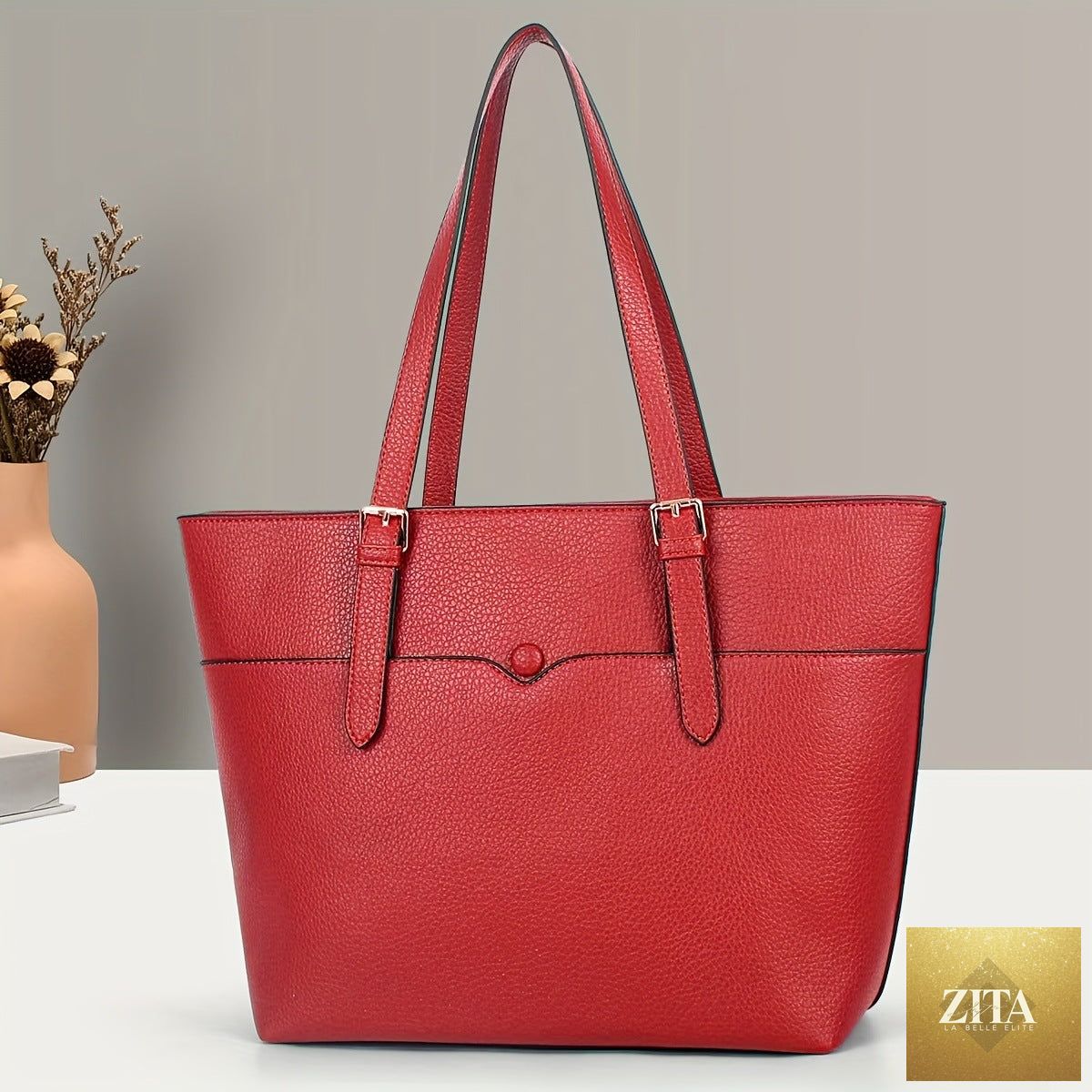Elegant women's shoulder bag by Social Buzz eSIMs featuring a spring-inspired design with a European and Korean aesthetic.