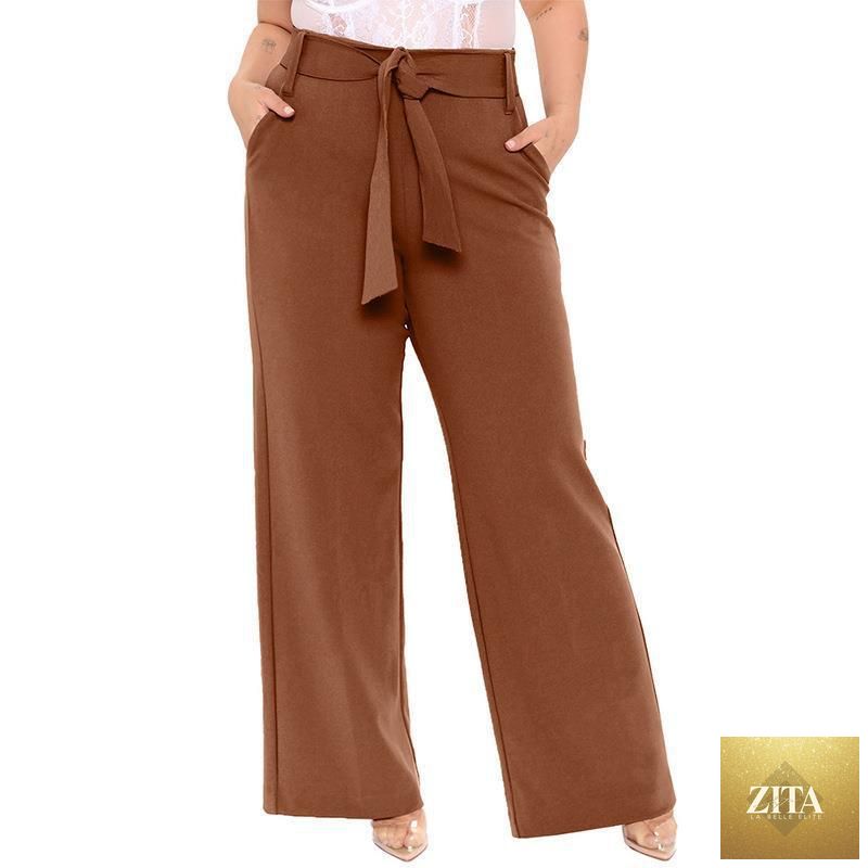 Women’s solid-color casual pants by My Store, featuring a relaxed fit and classic design, perfect for everyday wear.