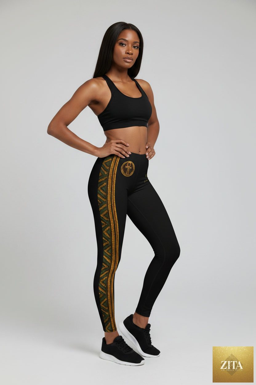 Ankh Energy High-Waist Stretch Leggings for Women