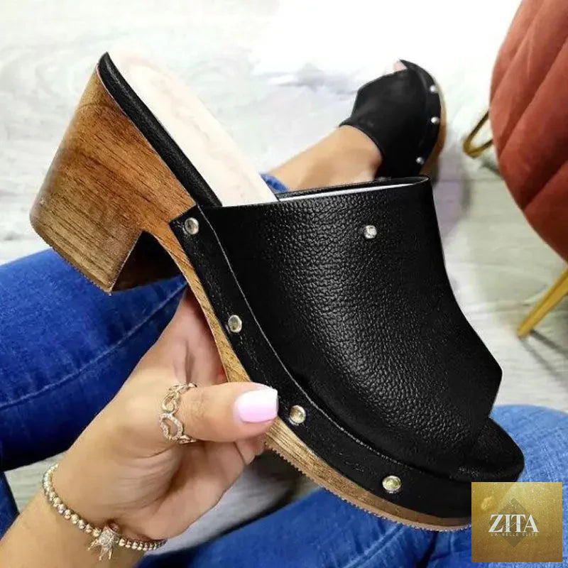 Women wedge platform sandals with thick heels and ankle straps, stylishly designed by Trendy Attic Store01.