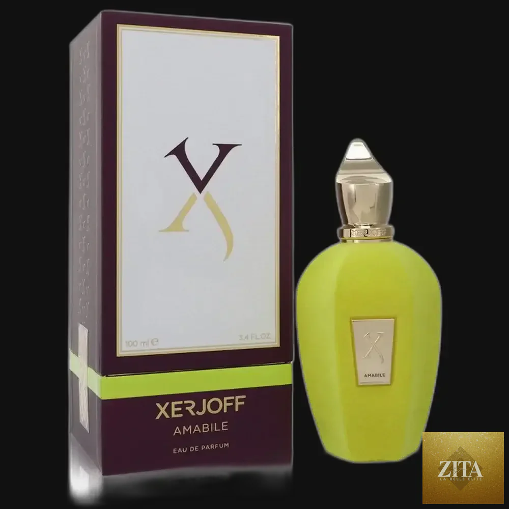 Unisex Amabile perfume by Xerjoff in a 3.4 oz spray bottle, featuring elegant packaging and a sophisticated fragrance.