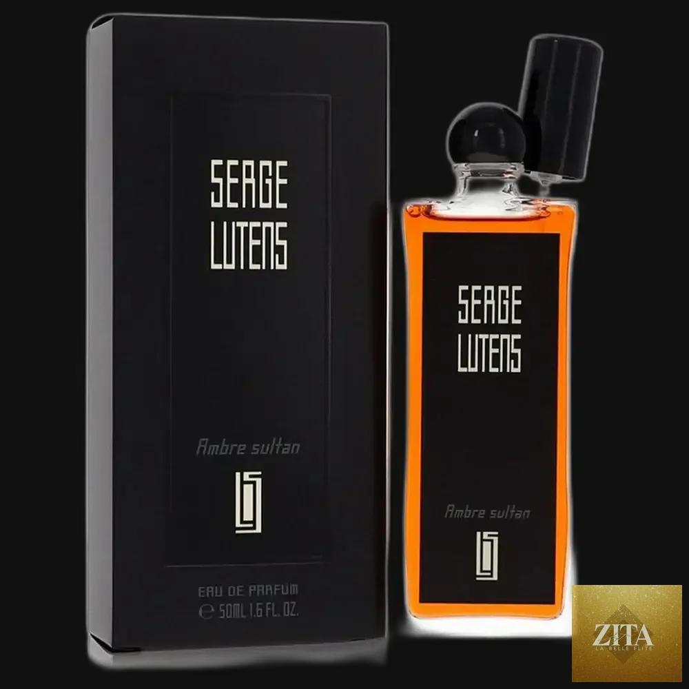 Unisex Ambre Sultan perfume by Serge Lutens in a 3.3 oz eau de parfum spray, featuring warm amber and spicy notes.