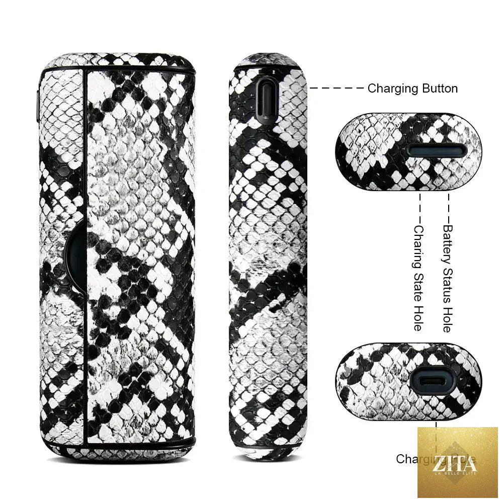 Mandotos animal snake leather case showcasing textured snake leather material and sleek design for stylish protection.