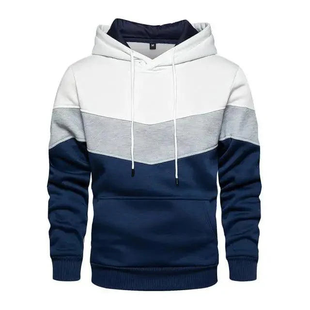 Autumn Casual Hoodie Male Thick Hoodies Hip Hop Streetwear Hooded Pullover Men Clothing Hoodies for Men Pullover Hip Hop Colors Block Pocket Mens Shirts Sport Tops Sweatshirts