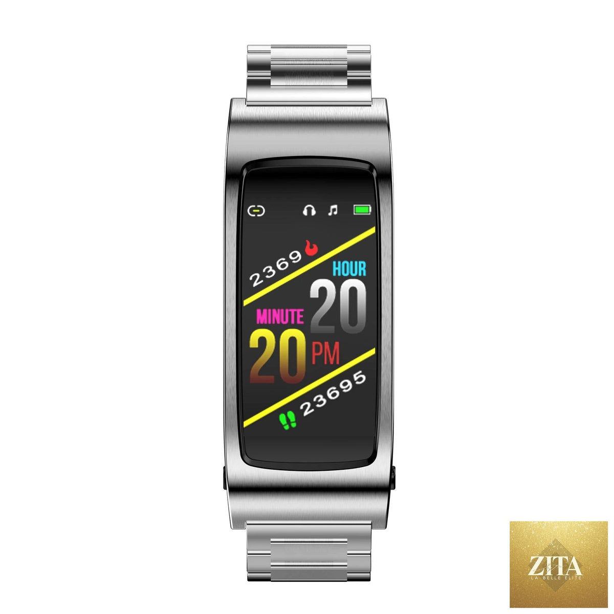 Vain Products men's smart watch with screen info sync and call prompt, featuring a sleek black design and digital display.