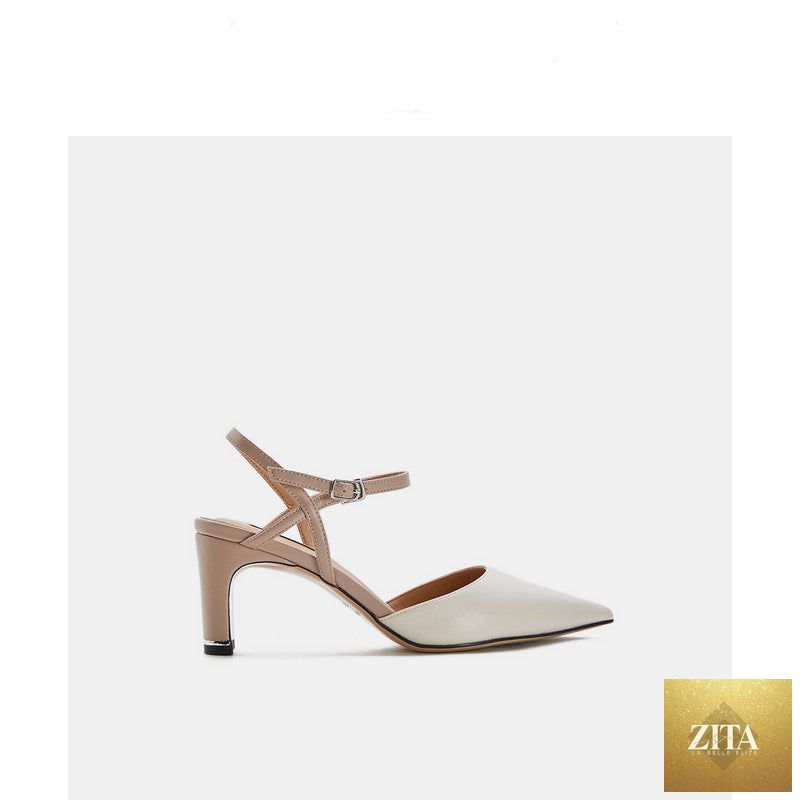Black pointed high-heeled shoes for women by LadyShow.Store, stylish summer footwear with sleek design and elegant heels.