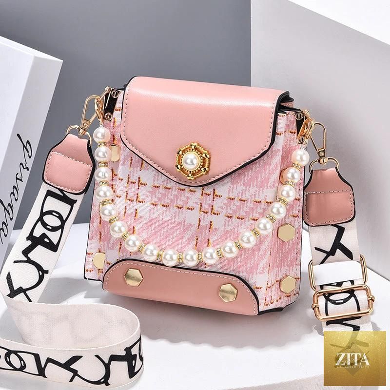 Mandotos women's crossbody bag with pearl chain, cute princess wallet design, summer shoulder bag with phone compartment.