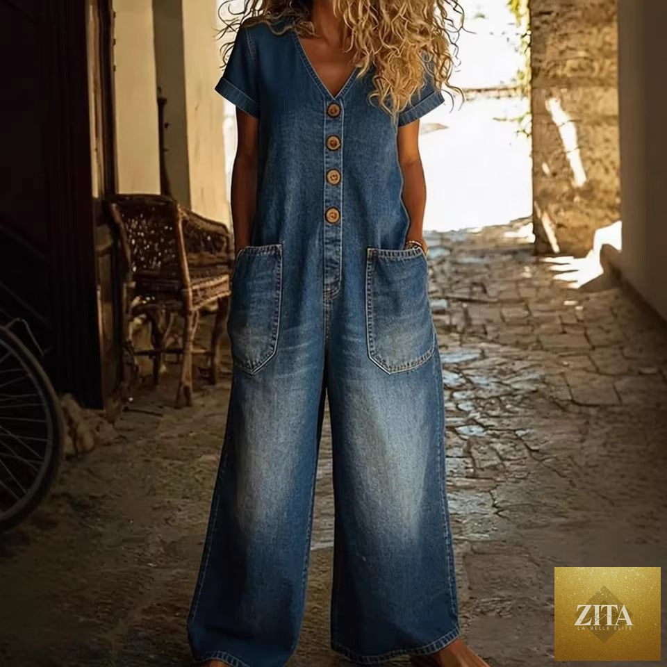 Zita La Belle Elite printed midi suspender skirt in four colors, casualwear style, displayed on a model with suspenders and a relaxed fit.