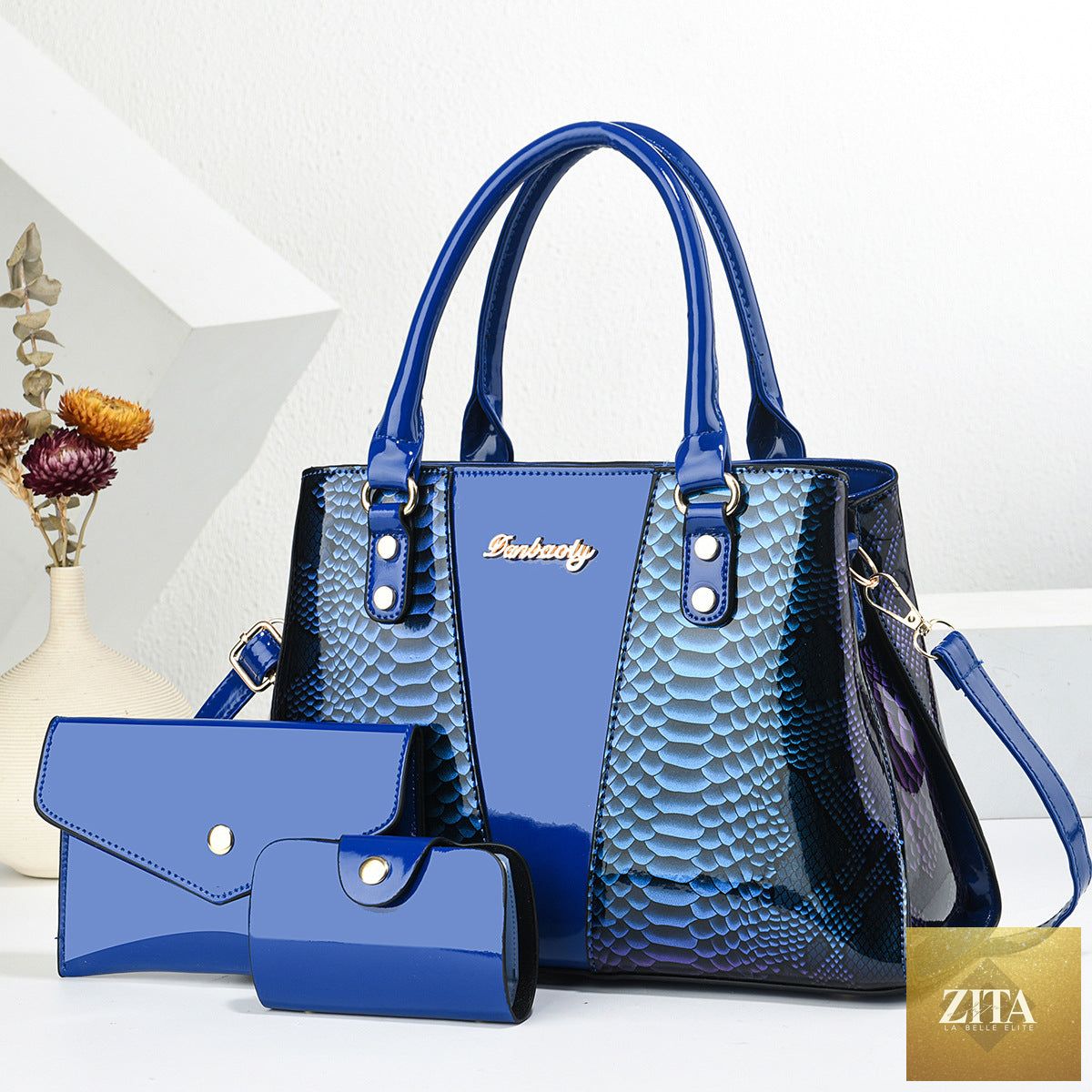 Large trendy shoulder crossbody tote bag by Social Buzz eSIMs, showing spacious design and stylish black fabric with sturdy handles.