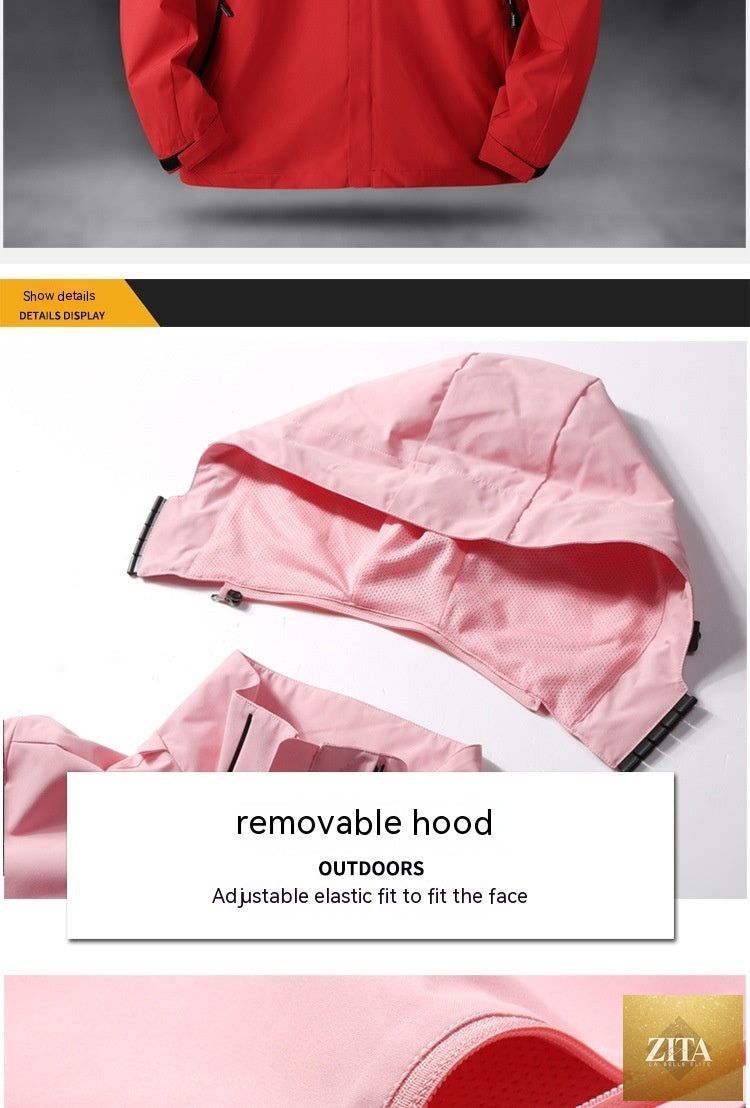 High grade women's waist slimming trench coat by Social Buzz eSIMs, stylish outdoor waterproof jacket with a slim fit design.