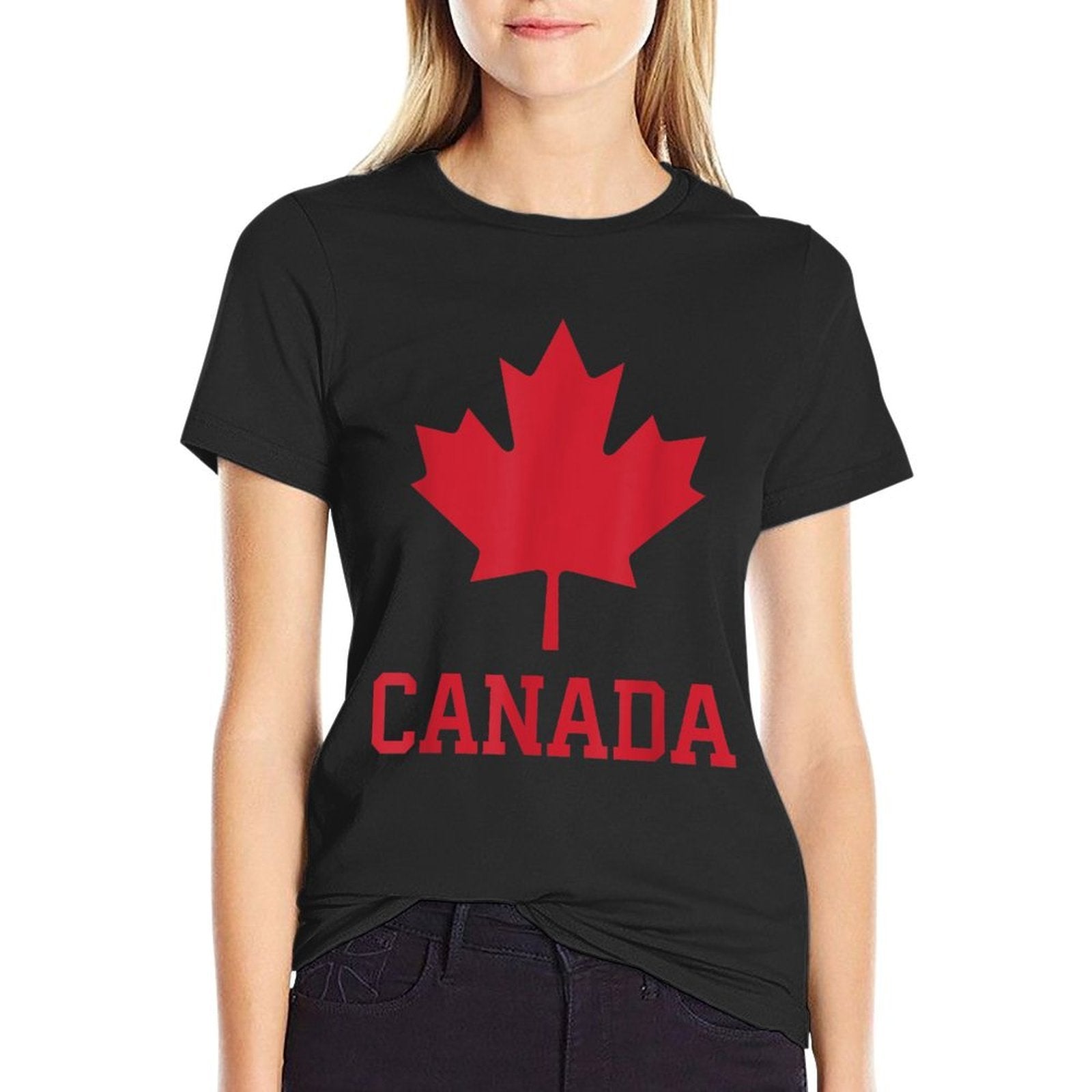 Canada Women Men Kids Red Maple Leaf Canada Day Comfortable T-Shirt