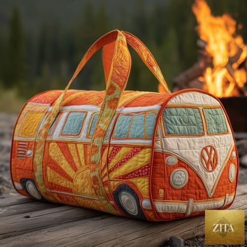 Social Buzz eSIMs short-distance quilted travel tote bag with embroidery, multifunctional sports and fitness bag for travel and gym use.