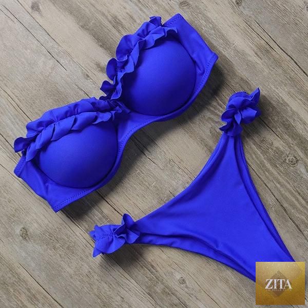 Stevvex leopard bikini set for women, halter triangle top with cheeky bottoms, suitable for summer beachwear and swimming.