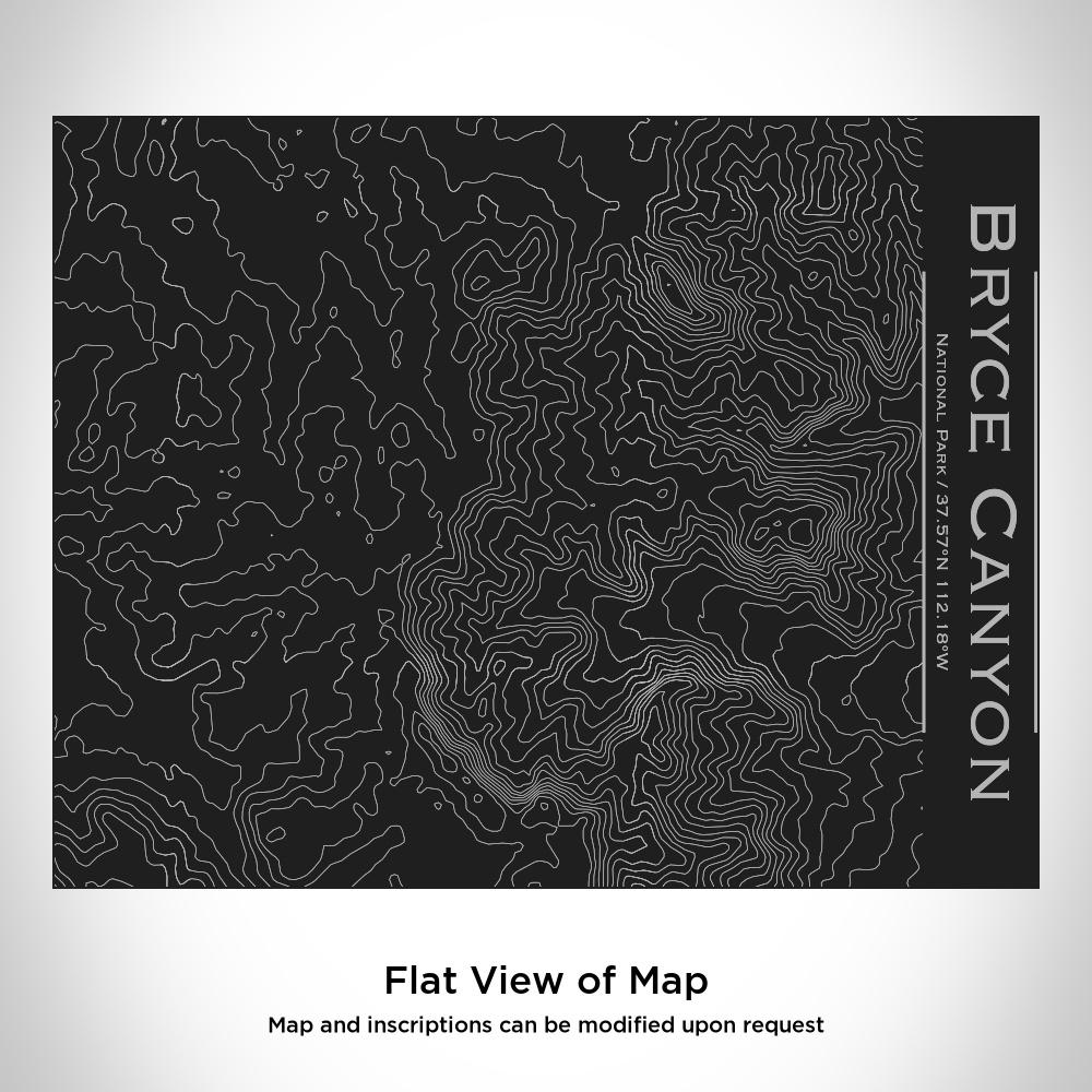 Bryce Canyon National Park - Utah Map Bottle with Bamboo Top in Matte Cyan Castor