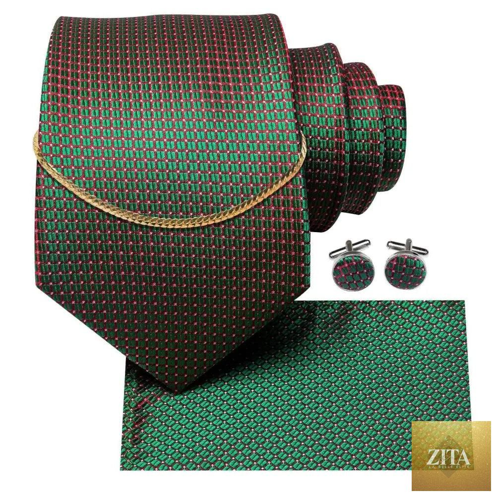 Elegant Stevvex black silk necktie with matching square handkerchief, cufflinks, and tie chain for formal business and wedding attire