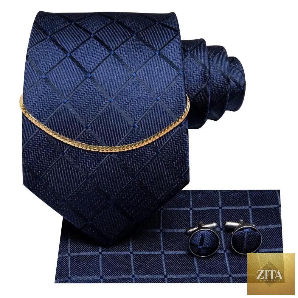 Elegant black silk necktie chain with classic tie square and handkerchief, suitable for formal weddings and business attire by Stevvex.