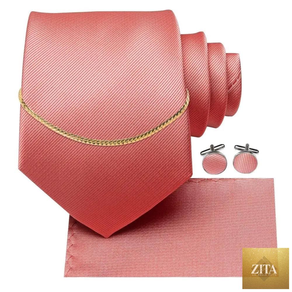 Elegant Stevvex black silk necktie chain with matching square handkerchief and cufflinks for men's formal and wedding attire.