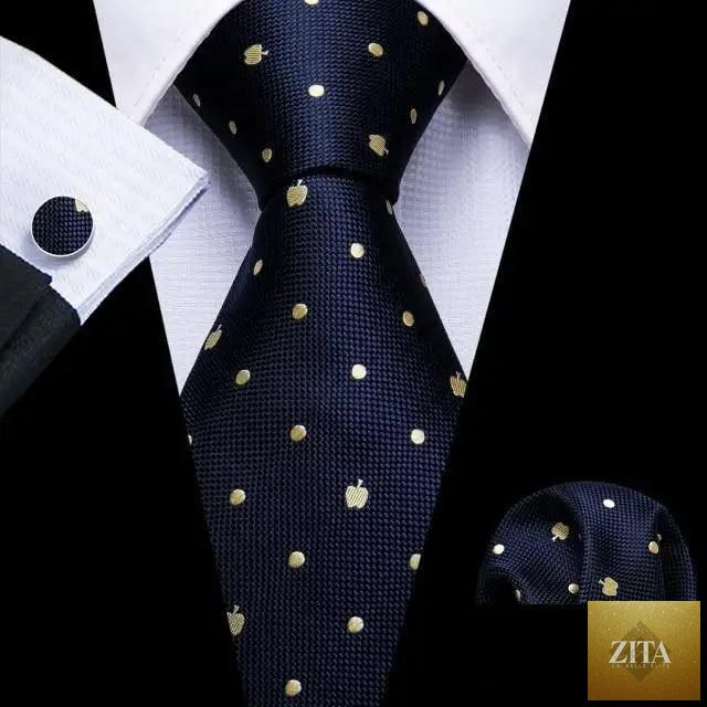 Elegant silk men's necktie set by Stevvex featuring a stylish design, perfect for weddings, parties, or business casual attire.