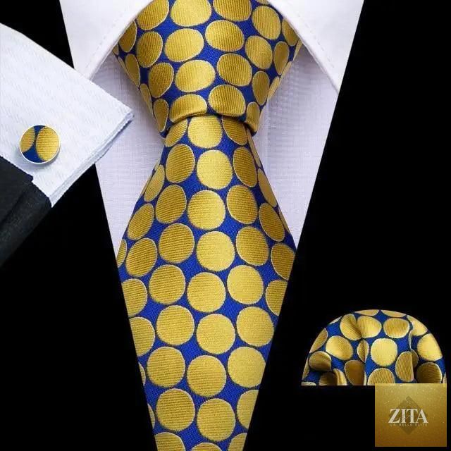 Elegant men's silk necktie set by Stevvex featuring a stylish design, perfect for weddings, parties, and business casual attire.