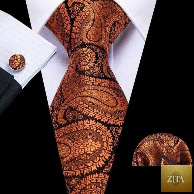 Elegant men's silk necktie set by Stevvex, suitable for weddings and parties, featuring a stylish, soft, and luxury design.