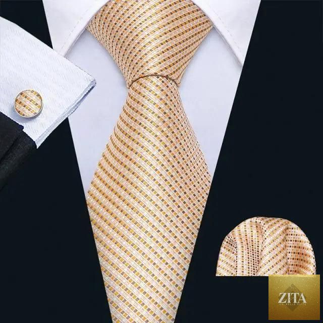 Elegant Stevvex silk men's necktie set with a stylish design, suitable for business, weddings, and formal occasions.