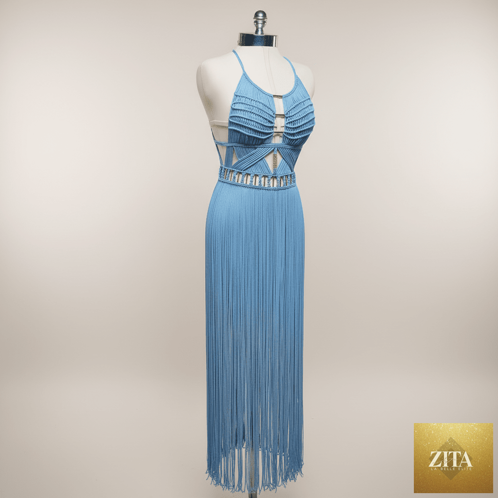 ALTYSAN COUTURE Artemis boho dress with flowing fabric, perfect for beach parties, resorts, and festivals.