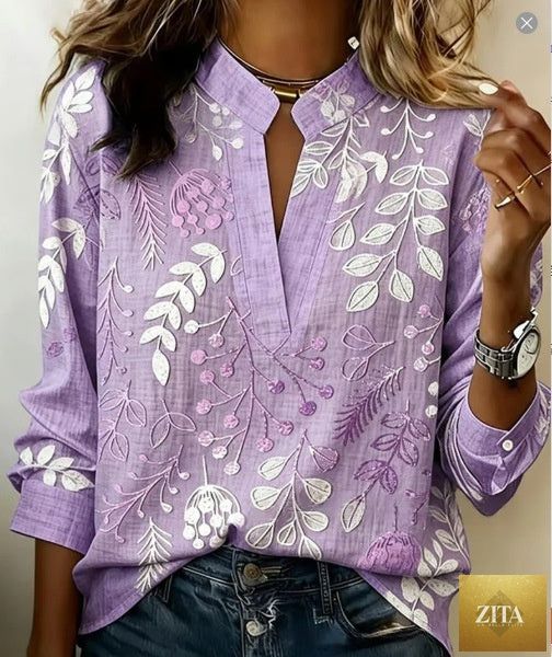 Women's casual Zita La Belle Elite 3D digital print shirt top with vibrant design on soft fabric, perfect for everyday wear.